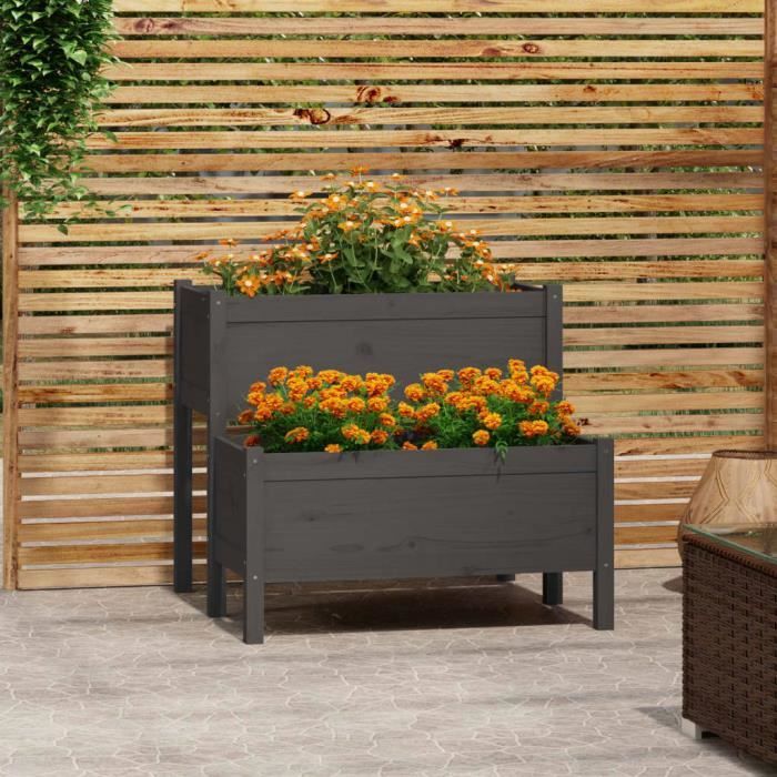 822259 vidaXL Jardinière 845x84x75 cm Bois massif de pin