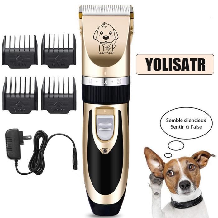 Meilleurs prix pour Tondeuse pour Chien Professionnelle Tondeuse Chien faible bruit Poil Long Epais Sans Fil Kit Toilettage Chien Rasoir pour Chiens