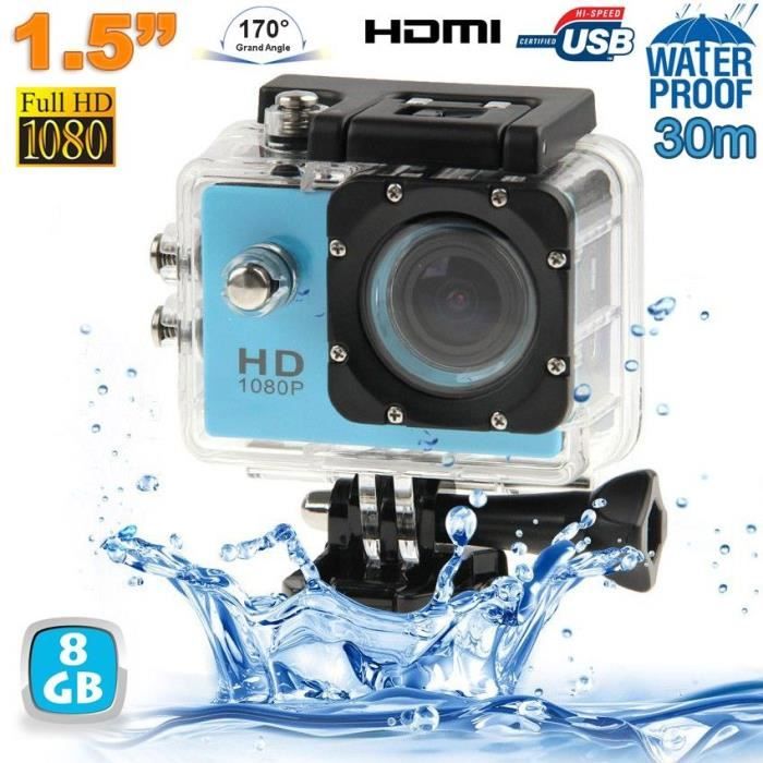 Caméra sous-marine étanche 1080P FULL HD - Bleu - Cdiscount