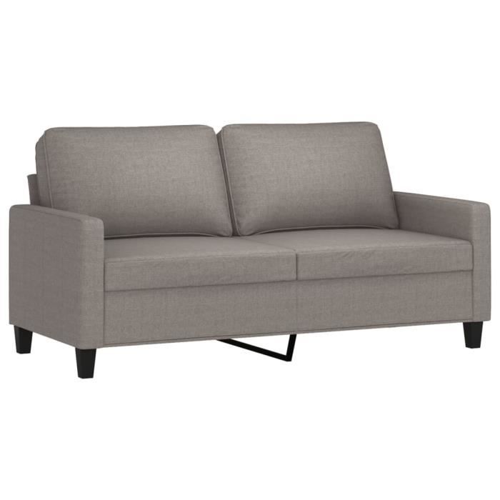 YOSOO Canapé à 2 places Taupe 140 cm Tissu A359170 117221 - Cdiscount ...