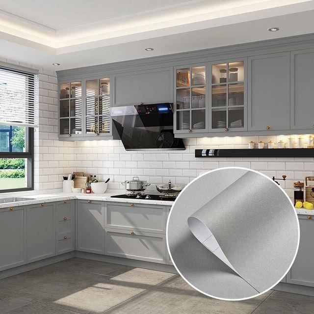 Autocollant Cuisine Aluminium Anti-Huile Motif Losanges - Feuille Adhésive Étanché 40x300cm Pour Comptoir, Cuisinière, Meubles