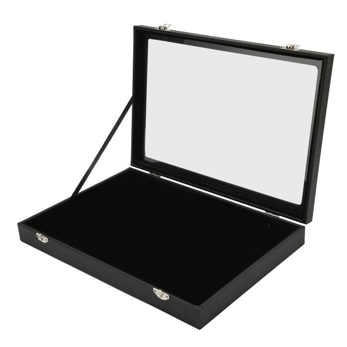 KAKAKE Vitrine à Épingles – Boîte D’Exposition Anti-Poussière, Grand Verre, Pour Médailles Et Broches, 35x24x5 Cm