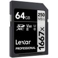 Carte Lexar Professional 1667x 64 Go SDXC UHS-II-1