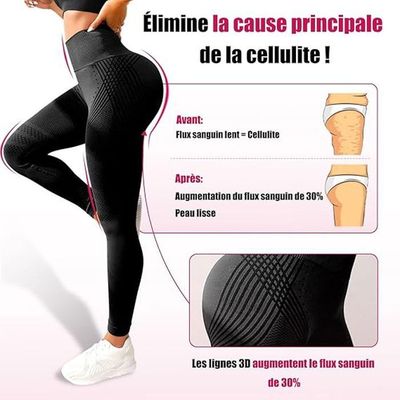 Ceralia Leggings Anti-Cellulite – Sculptant 3D, Sans Couture, Push-Up Opaque – Yoga, Fitness, Sport