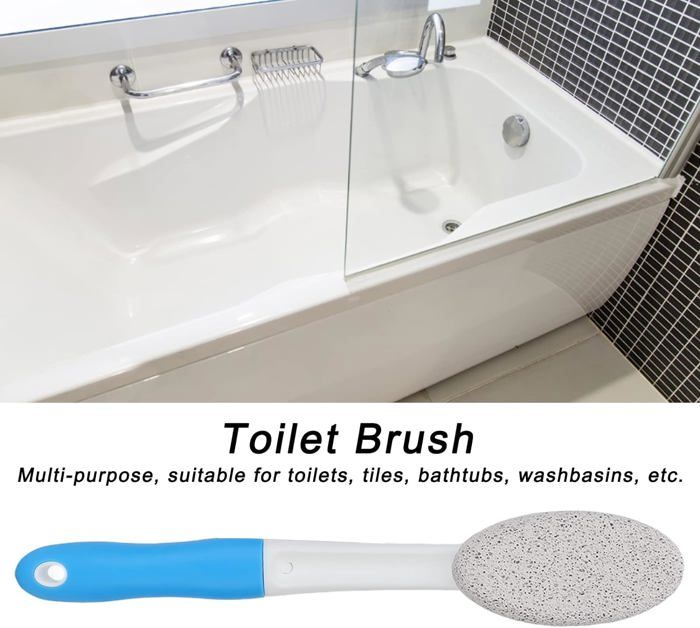 Lot De 6 Pierres Ponce WC Avec 2 Poignées - Nettoyage Toilettes, Carrelage, Joints, 15cm, Naturel