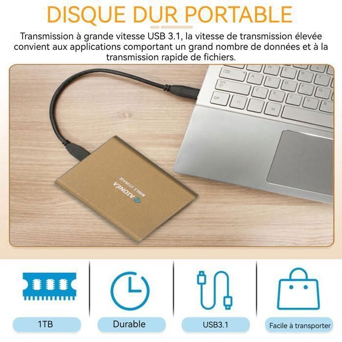 Disque Dur Externe Verbatim 1To Sécurisé Code + Adaptateur USB-C