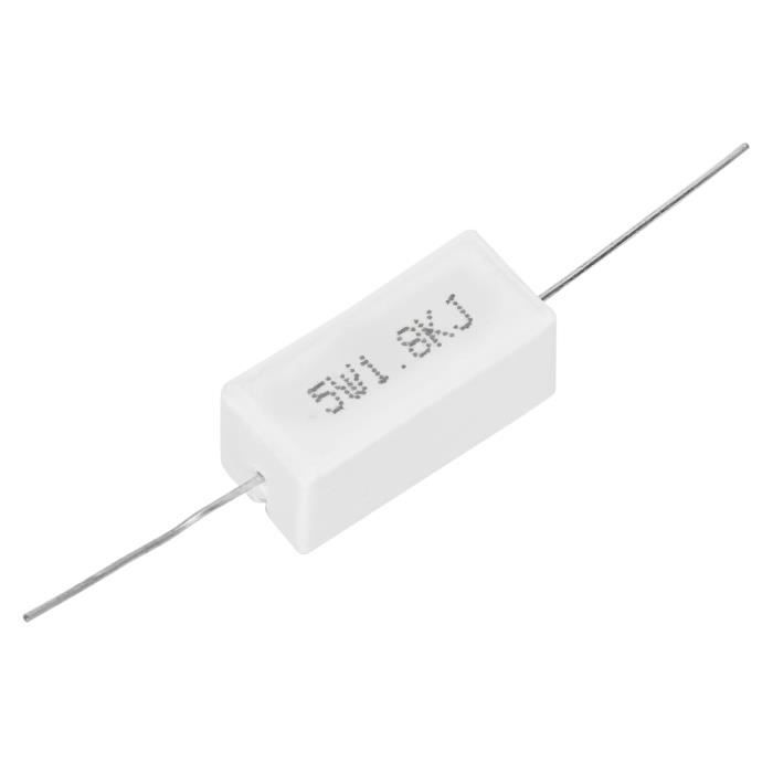 Résistance Ciment 10W 3.9 Ohm – Lot De 5 Pièces – Axiale, Tolérance 5% – Pour électronique, TV, Ordinateur
