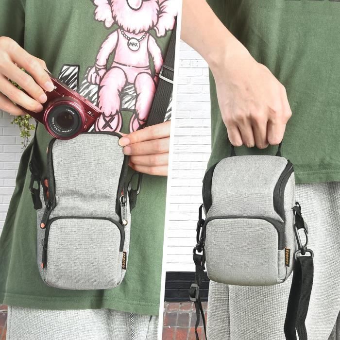 DOMISO Sac Pour Appareil Photo - Étanche - Antichoc - Marron