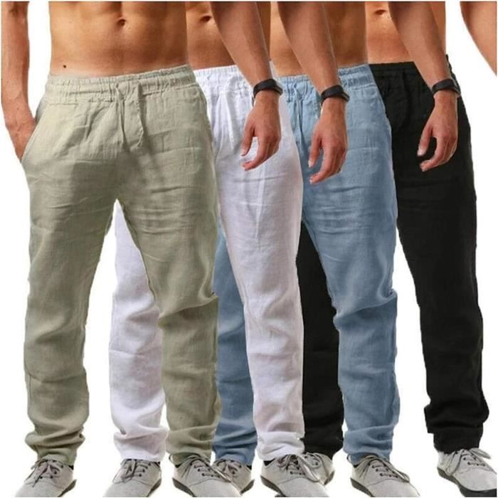 Pantalon été homme lin hotsell