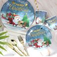 20pcs Plaques de papier de Noël de décoration de Fournitures de fête assiette vaisselle-2