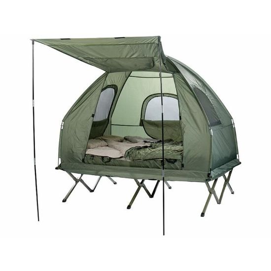 OUTSUNNY Tente pour voiture - tente de camping - auvent étanche pliable  portable - voile d'ombrage 5-6 pers. - fibre verre polyester bleu pas cher  