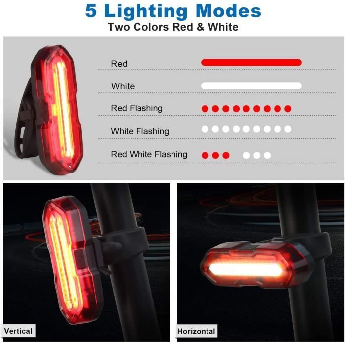 Lampe Avant Vélo USB Rechargeable - 5 Modes, écran LED, étanche IPX5, Jusqu'à 100m De Portée