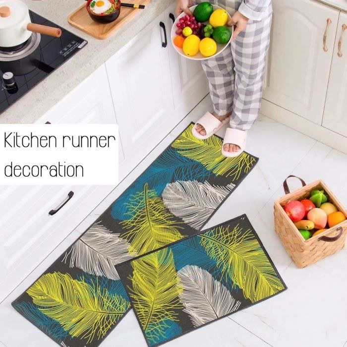 Tapis De Cuisine Chenille 50x150 Cm Antidérapant - Lavable, Doux Et Absorbant - Pour éviers, Couloirs, Salles De Bain