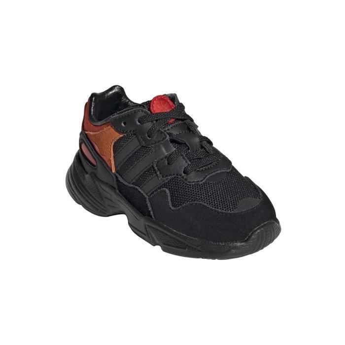 Basket adidas Originals YUNG 96 EL I Bebe ADIDAS ORIGINALS Lacets Mixte Noir Enfant Plat Noir Cdiscount Chaussures