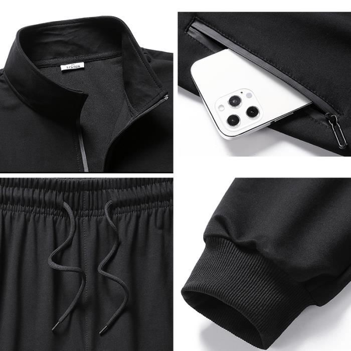 Homewear Ensemble De Survêtement Pour Homme - T-shirt à Manches Longues Et Pantalon De Sport - Ensemble De 2 Pièces - Pantalon De Jogging à Manches Longues - Sweat-shirt Athlétique - Ensemble