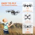 Drone pour Enfant avec Caméra 720P HD, Drone Quadricoptère FPV WiFi Télécommandé, Mode sans Tête, Maintien d'Altitude, 360°Flips-3