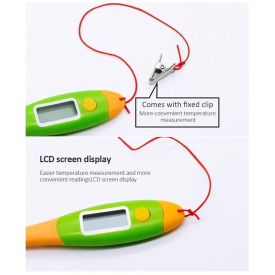 Thermomètre Électronique Vétérinaire LCD - Pour Bovins, Moutons, Chevaux, Cochons Et Volaille