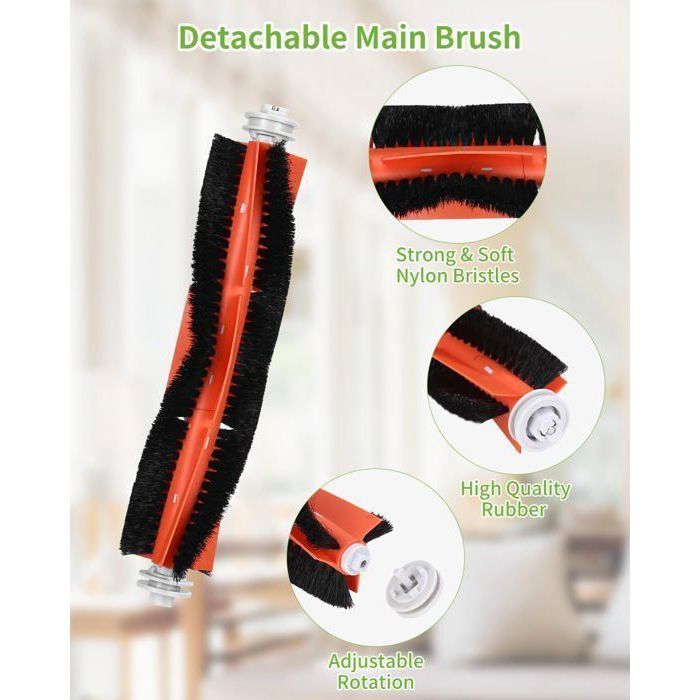 Kit Accessoires Dreame D10 Plus / Z10 Pro / L10 Plus – 1 Brosse + 4 Latérales + 4 HEPA + 4 Chiffons + 4 Sacs Poussière