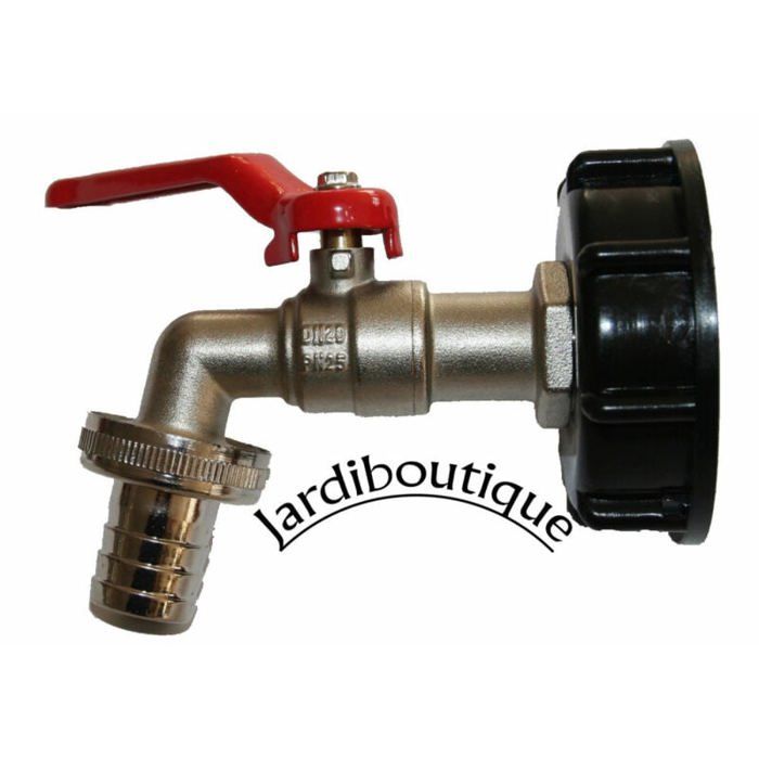 Raccord Femelle DIN61 - S60x6 Avec Robinet Aeroflow Pour Bidons Et Cuves