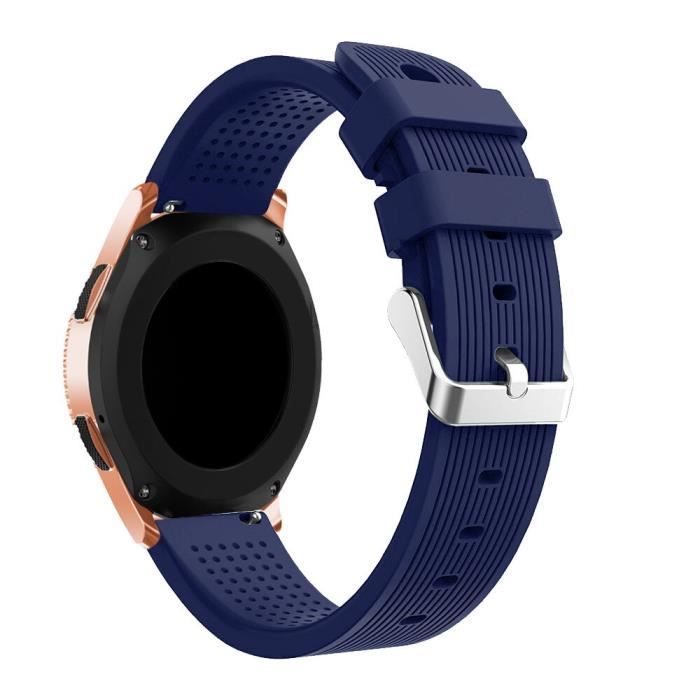 couleur Noir taille Pour Gear Sport S2 Bracelet Sport en Silicone 20mm pour Samsung Galaxy Watch 42MM