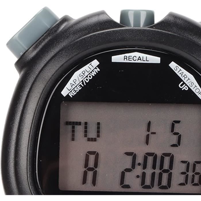 Minuteur De Gym Multifonction – 10 Fonctions – Batterie 1000 MAh – 30 H D'autonomie – Alerte Batterie Faible – ABS
