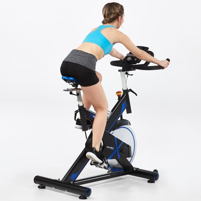 Skandika Hyporion Velo spinning Bluetooth Support tablette Application ibiking Street View Inertie 24kg Max. 150 kg Cdiscount Sport