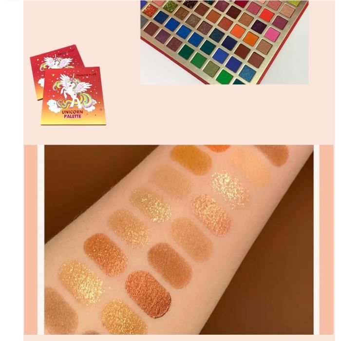 Palette de fards à paupières, licorne, poney, perle populaire, mat,  maquillage, 48 couleurs - AliExpress