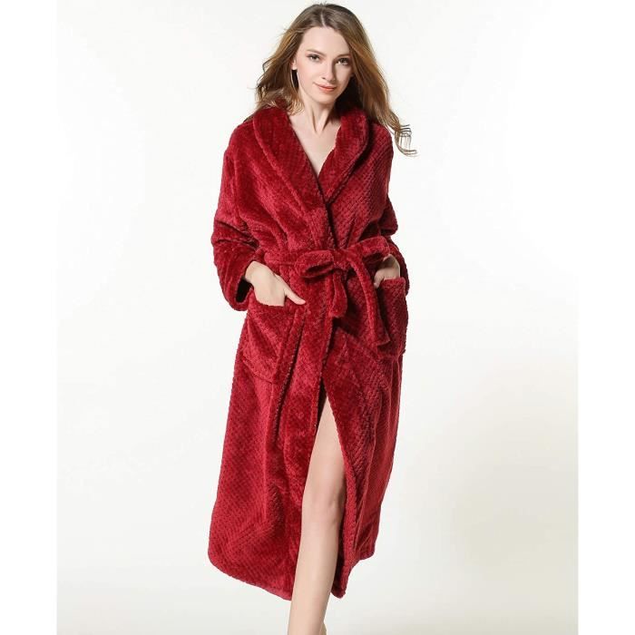 Peignoir de Bain Femmes 2018 2019 Hiver Mode Robe de Chambre Micro Fibre Douillette Moelleuse Polaire Femme Peignoir Bathrobe 14 Cdiscount Maison