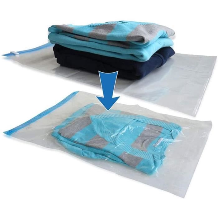 FAGINEY Sac de Rangement sous Vide 2Pcs Sac de Voyage Scellé Comprimé avec  Cu 3,5 Cm 