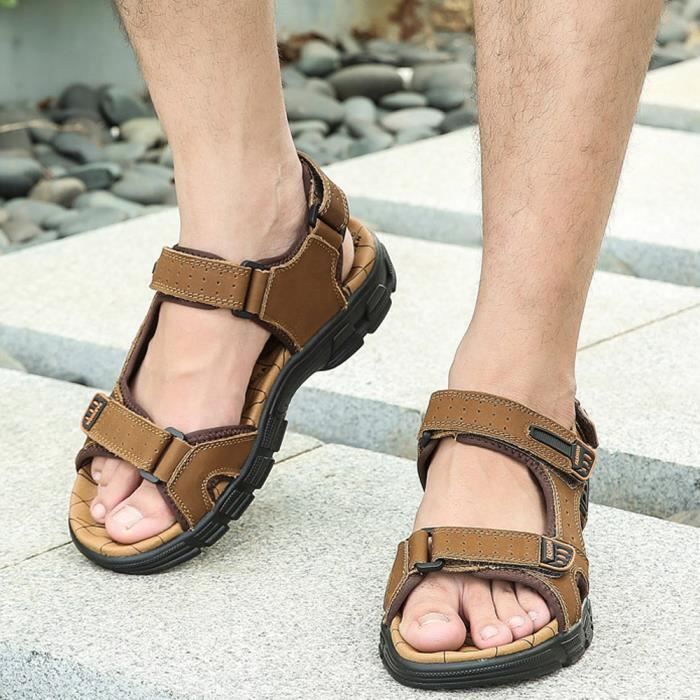 Sandales cuir homme on sale chaussea