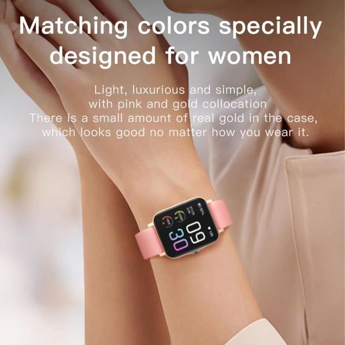 Montre Connect e Femme 1.69 Oxymetre Smartwatch Podometre Marche
