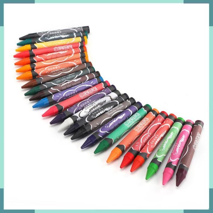 KEENSO Crayons de cire Crayons Lavables Colorés Hydrosolubles Outils de