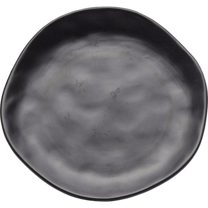 Assiette En Céramique Noire SOHO - Diamètre 26,5 Cm, Grès, Marque Nava, Neuf