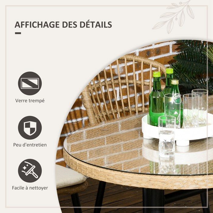 Salon Jardin Outsunny - Table + 6 Chaises Empilables | Acier Vert | Ensemble 7 Pièces | Terrasse & Extérieur