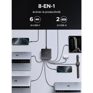 Station De Charge USB 20 Ports 690W - Charge Rapide Pour Smartphones, Tablettes...