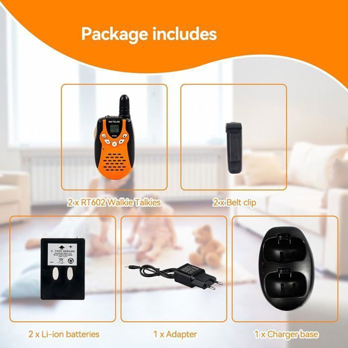 Talkies-walkies Enfants Rechargeables - 2 Pièces Pour Jeux D'aventure