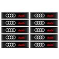 Audi Long - Badge Autocollant 3d En Époxy Pour Voiture, 10 Pièces, Autocollants De Tableau De Bord De Rétrovi-0