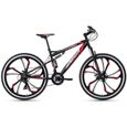 VTT Tout Suspendu 27,5" Scrawler noir-rouge KS Cycling - 21 Vitesses - Taille de Cadre 46 cm-0