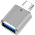 OCIODUAL Adaptateur USB C OTG Gris Convertisseur Haute Vitesse pour Smartphone Tablet Ordinateur Portable Clavier Souris-0