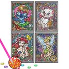 LAIQIANKUA Kit de Peinture de Broderie Diamant - 5D - Dessins Animés - 4 pièces - Toile imperméable - Non toxique