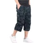 AIEVIS Pantacourt Homme Cargo en coton Coupe droite Taille standard élastiquée Casual Multipoches