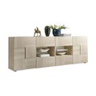 TOUSMESMEUBLES Buffet 2 portes 4 tiroirs Chêne Clair - TICATO - L 241 x l 43 x H 84