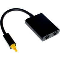 1 à 2 Fibre optique Audio Splitter  audio optique numérique pour Toslink Câble Audio Numérique pour CD DVD PS3 XBOX360 Noir