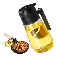 2-in-1 Glass Oil Sprayer And Dispenser, Oil Sprayer For Cooking, Olive Oil Sprayer And Oil Dispenser, Distributeur D'huile Cuisine