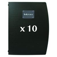 10 Protège-menus Rio Noir 18 PVC