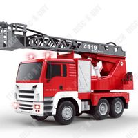 TD® Ensemble de modèles de jouets pour enfants Super grand camion de pompiers télécommandé pulvérisable échelle élévatrice