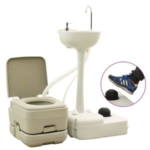 WC - TOILETTES Toilette portable de camping 10+10L et support à l