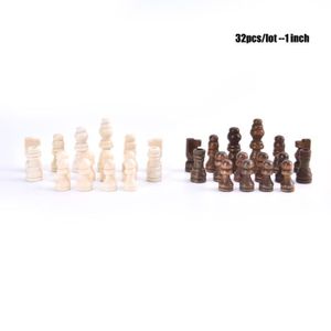 JEU SOCIÉTÉ - PLATEAU Jeu d'échecs en bois pour hommes, 32 pièces, Mot I