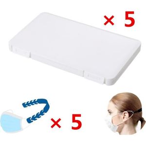 YFY Boîte de Rangement pour Masque 5 Pièces en Plastique Visage Revêtement Boîte de Rangement réutilisable Gardien Dossier Boîtes de Rangement en Plastique Portable avec Couvercles Color : E 