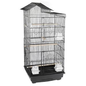 CAGE HEk Cage à Oiseaux avec 3 Jouets Poignée Portable 